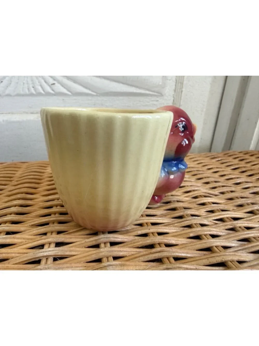 Vintage 50's Shawnee Red Chick Bird Cup Planter Vase
